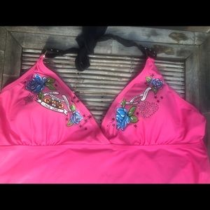 Pink Torrid tankini top