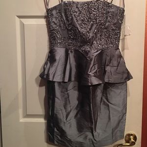 NWOT  Spiegel Gray Cocktail Dress with Sequins