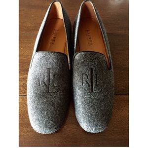 Ralph Lauren Wool Smoking Slipper, Loafer, Flat