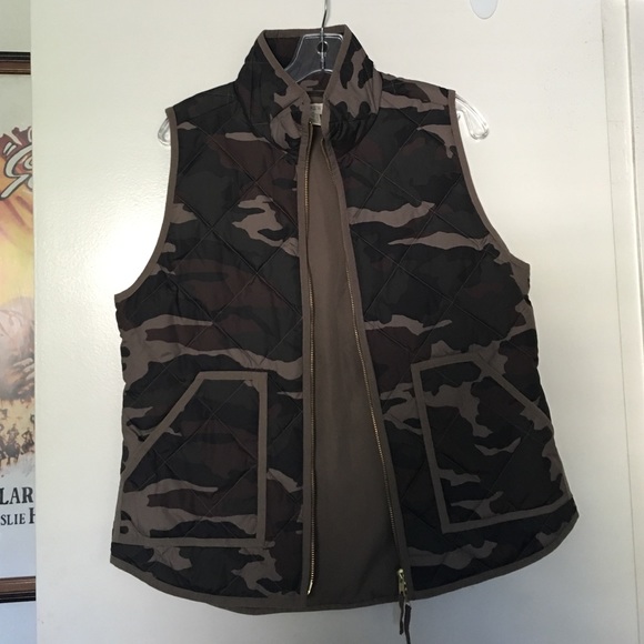 J. Crew camouflage quilted Vest