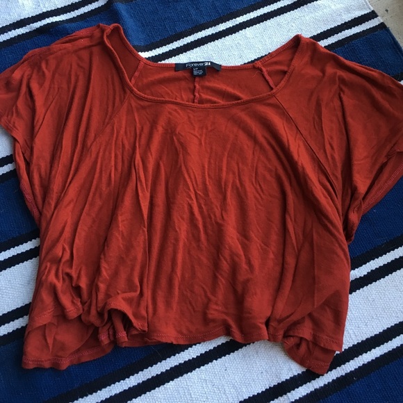 Red crop top