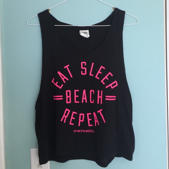 Pink spring break tank