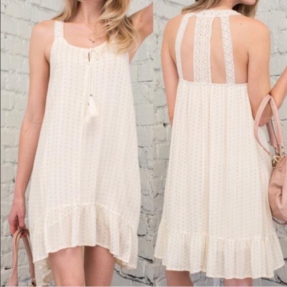 Free People Inspired Lace Back Ruffle Hem Sundress - Picture 3 of 3