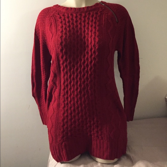 Hooked Up Cranberry sweater