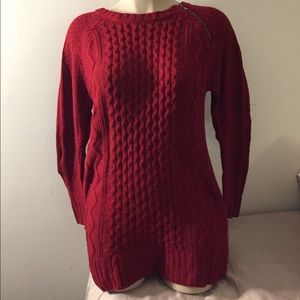 Hooked Up Cranberry sweater