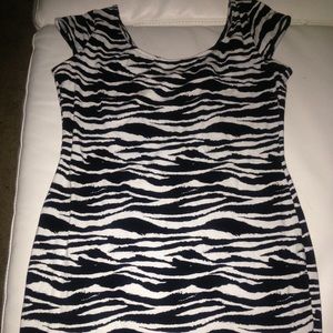 Zebra Print Mini Dress