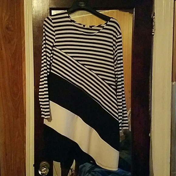 Striped bodycon dress