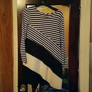 Striped bodycon dress