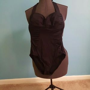 Black one piece suit