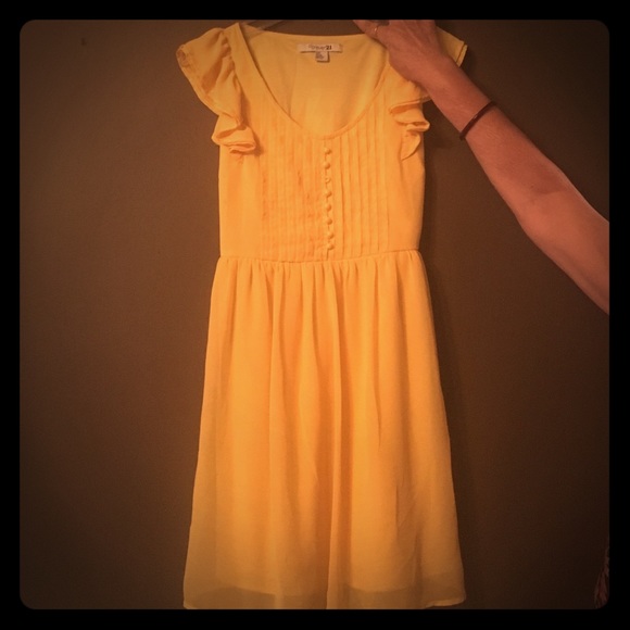 F21 Beautiful Yellow Summer Sundress