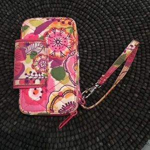 Pink flower wallet