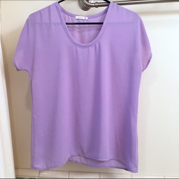 Nordstrom Soprano Chiffon Short Sleeve Top