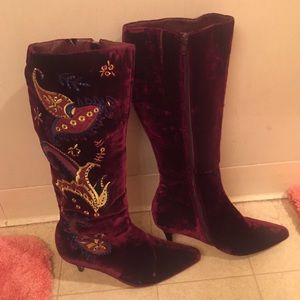 Diane Gilman Velour Boots