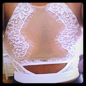 Lace crop top