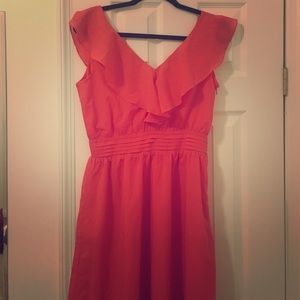 Francesca's coral spring/summer dress