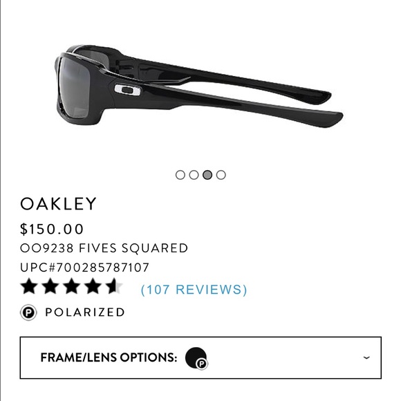 Oakley Fives Squared Polarized Black - Picture 2 of 2