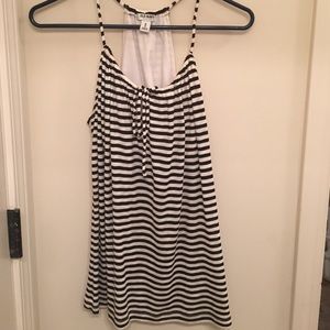 Black and white striped tank