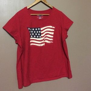 Americana red tee
