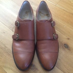 Sam Edelman Brown Monk Strap Flats
