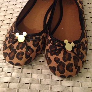 Disney leopard print ballet flats size 10