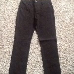 Black straight leg stretch pants