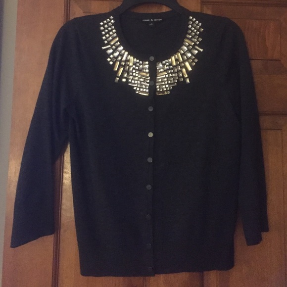 Cable and Gauge embellished sweater.