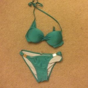 Push up teal bikini!