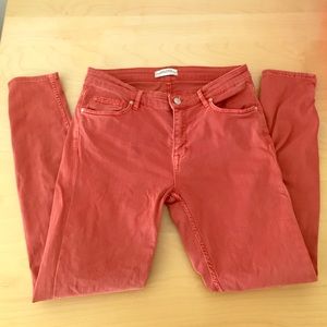 Rust red Zara skinny jeans