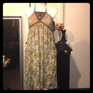 Free People Floral Vintage Halter Dress