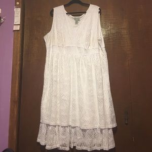 White midi summer dress only worn one time