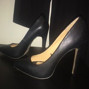 Classic Faux Leather Black Pumps