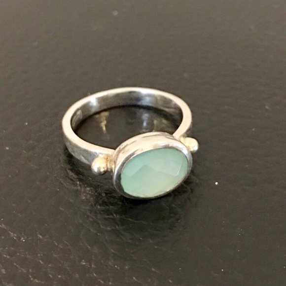 Sterling Silver ring w Chalcedony stone - Picture 2 of 7