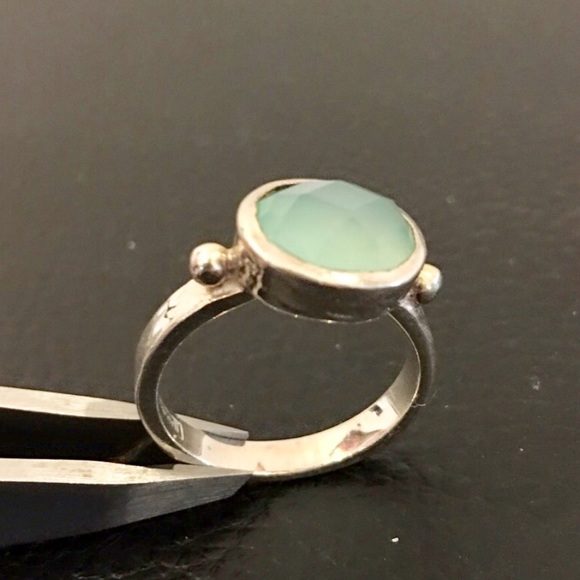 Sterling Silver ring w Chalcedony stone - Picture 4 of 7