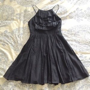 ::DESIGNER PARTY DRESS:: silk black cocktail dress