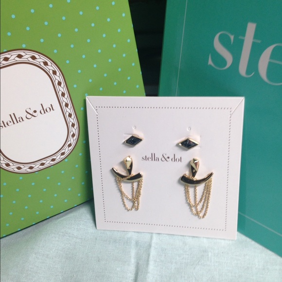 Stella & Dot Drape ear jacket earrings