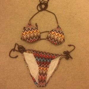H&M boho print bikini