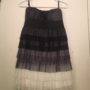 Black ombré strapless dress