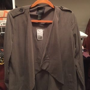 Never worn.  Draped lapel trench from Forever 21.