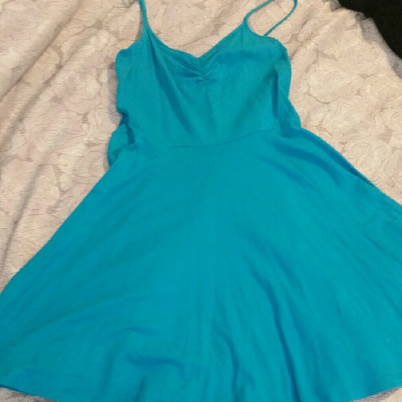 Blue green dress