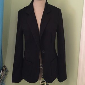 Black cotton on blazer