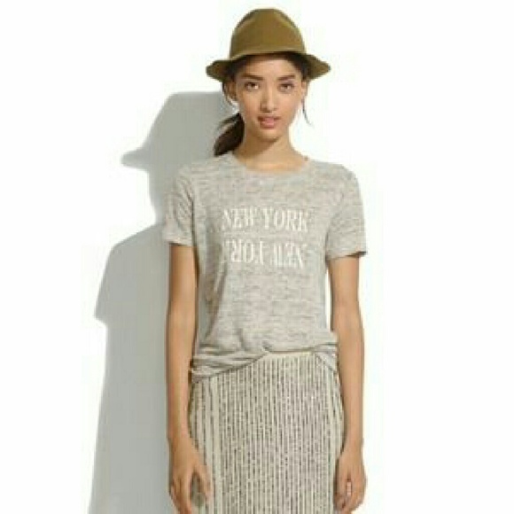 Madewell Gray New York Linen Tee
