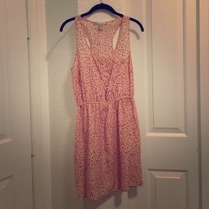 Pink polka dot pocket dress