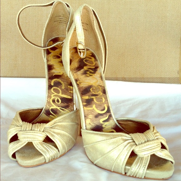 Sam Edelman Sexy Gold Heels