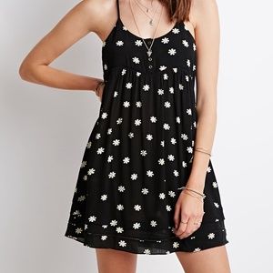 Daisy print babydoll dress