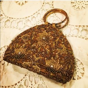 Gold Beadwork Small Bag