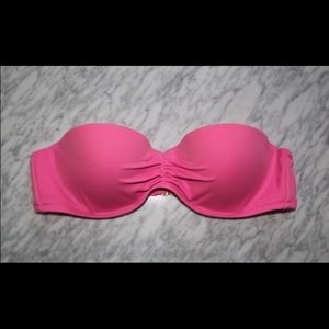 victoria secret pink strapless bandeau bikini top
