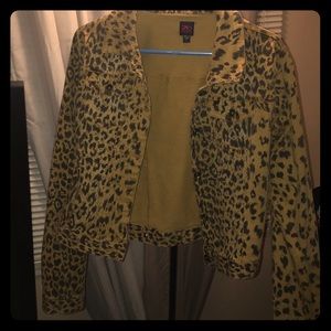 Jean animal print jacket