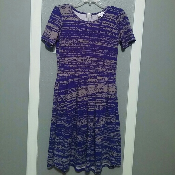 Lularoe Purple /Gray Amelia Dress