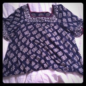 Lucky brand embroidered top