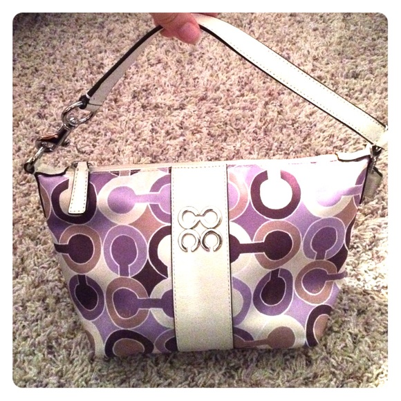 Authentic small coach shoulder bag